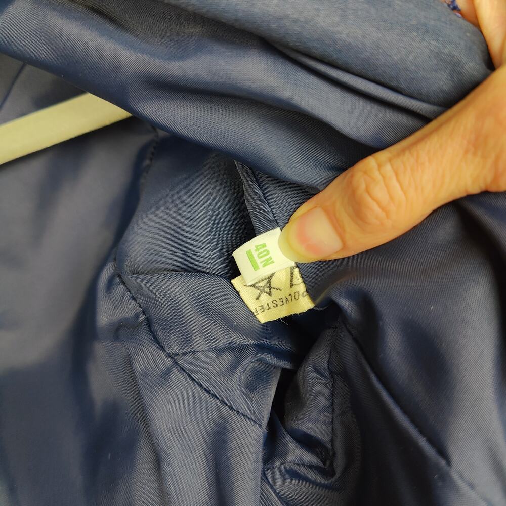 Vintage‎ 1960s Akylon Paris Trench Coat Womens 40 US 8 Navy Blue Jacket French - Picture 8 of 11